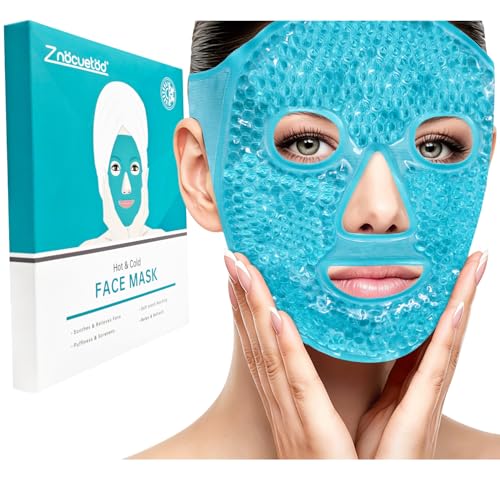 ZNÖCUETÖD Cold Face Eye Mask Ice Pack Reduce Facial Puff, Dark Ci...