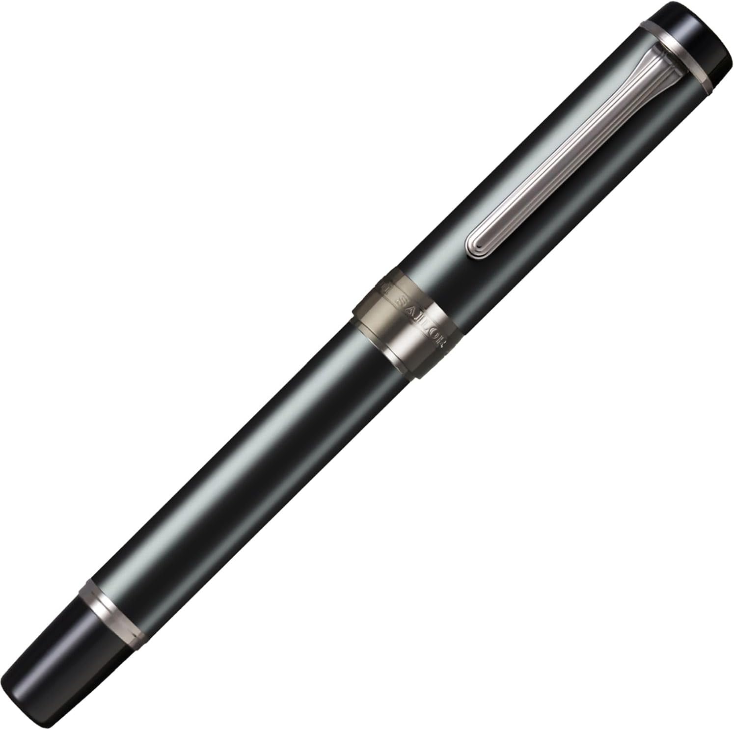 セーラー万年筆 CYLINT万年筆 マットブラックステンレス 太字 21金ペン先 10-6007-620