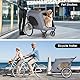 R8 Pro Extra Large Foldable Pet Stroller, Dog Stroller & Pet Trailer for Large Dogs Under 100 lbs, Unmovable, Disabled & Pregnant Dogs - Conveniently Carriable by Bike and Car, Grey