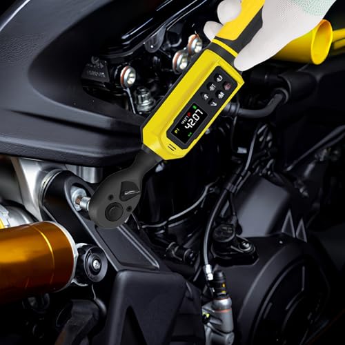 Image of ATsafepro 3 /8-Inch Digital Drive Torque Wrench-1-60Nm (1-44 ft-lb),High-Precision Torque Wrench with Buzzer, LED Flash, 5 Units, for Motorcycle & Home Repairs