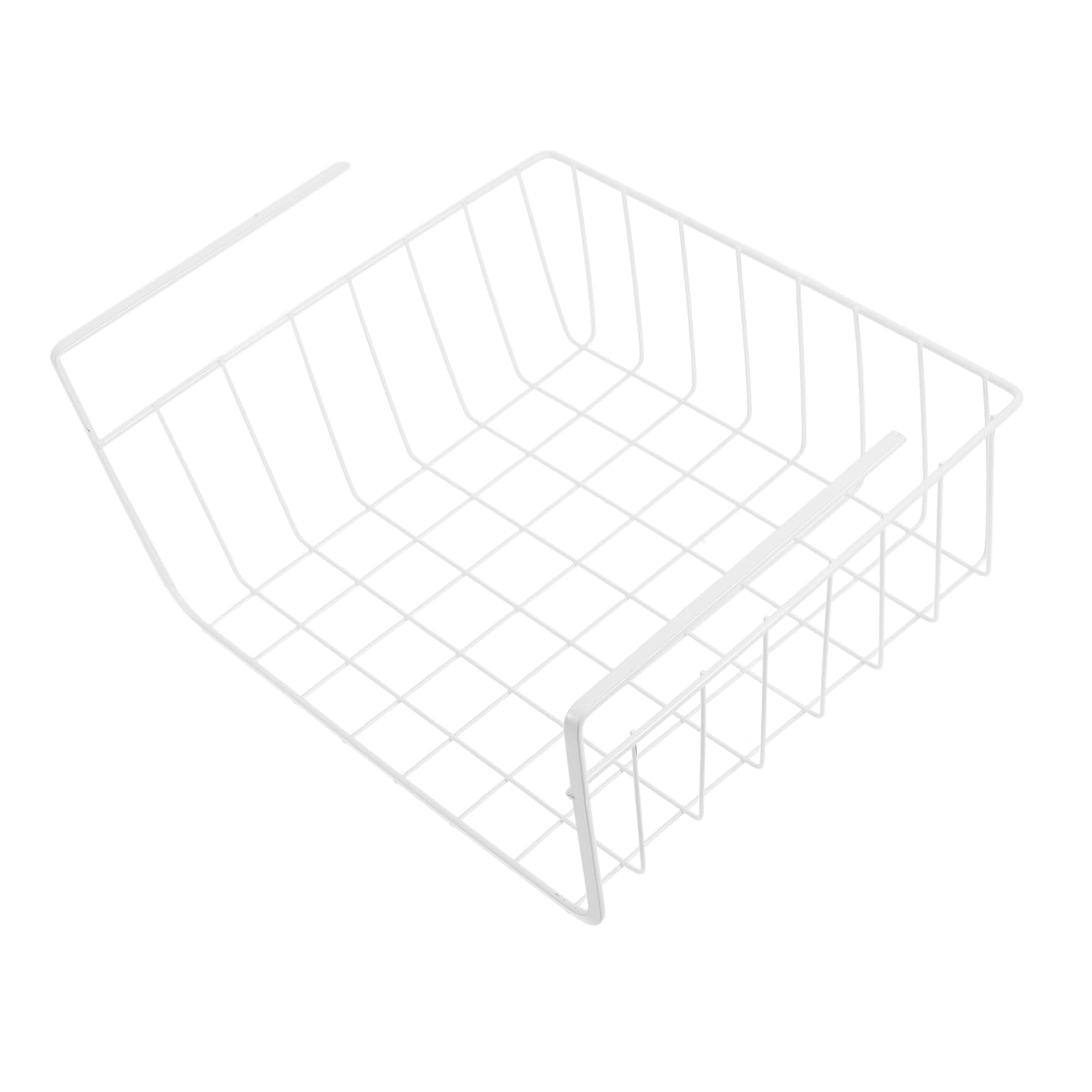 Cestas colgantes de metal con diseño deslizable para organizar armarios de cocina