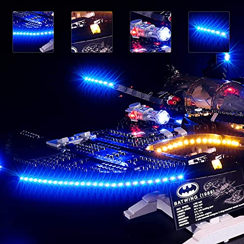 KCGNBQING LED-Beleuchtungsset für Lego Batwing, kompatibel mit Lego 76161. Bausteinmodell Puzzle-Baugruppe (Color… – Bild 3