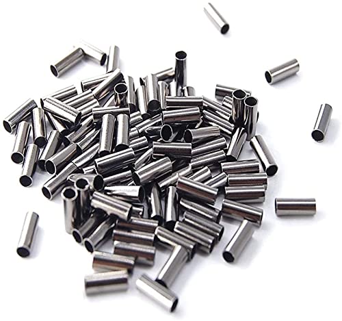 Ensemble de Baril à sertir à Baril Unique Baril en cuivre Barils à sertir Cuivre 400pcs Ligne de pêche Leader Gréement Kit de matériel de pêche