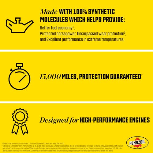 Image of Pennzoil Platinum Euro Full Synthetic 5W-40 Motor Oil, 1 Quart (6 Pack)