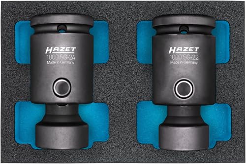 Coffret de douilles à choc HAZET en acier haute performance à profil de traction hexagonal