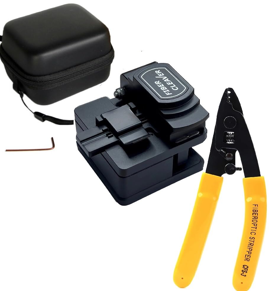 Corslet Optical Fiber Cleaver Cutter & Three-port Fiber Optical Stripper Pliers COMBO | High Precision Cleaver Fiber Cutter | Wire strippers | Stripping Plier (B0CS64MRY2) Amazon Price History, Amazon Price Tracker