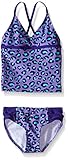 Kanu Surf Girls' Big Shannon Leopard Print Tankini Swimsuit, Purple, 12
