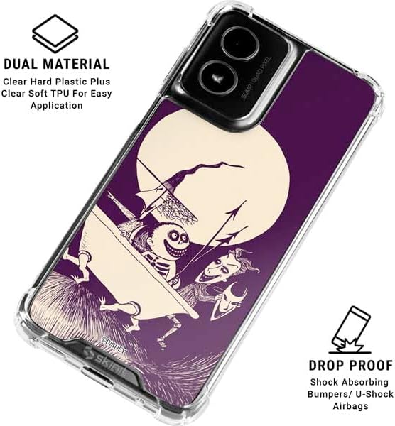 Skinit Clear Phone Case Compatible with Moto G Power 5G (2024) - Officially Licensed Disney The Nightmare Before Christmas Lock Shock and Barrel Art Design