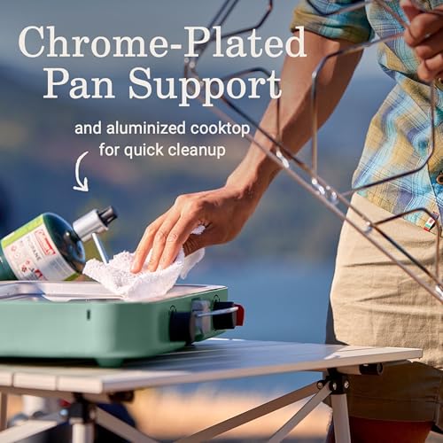 Image of Coleman Cascade 222 2-Burner Camping Stove, Portable Cooktop with 22,000 BTUs, Matchless Lighting, & Dual Wind Guards, Great for Outdoor Cooking, Camping, Tailgating, Grilling, BBQs, & More