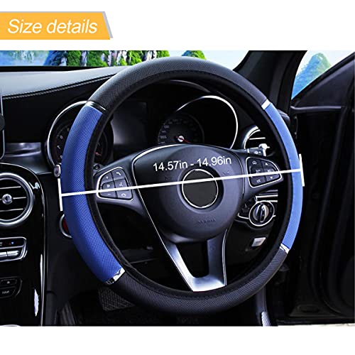 Car Steering Wheel Cover, Non-Slip, Elastic, Steering Wheel Cover For Men And Women, Universal Fit 15 Inches Cars, Vehicles, Suvs (Blue) #TOP1