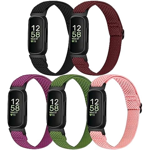 XFYELE Elastic Nylon Bands Compatible with Fitbit Inspire 3/Inspire 2/Inspire HR/Inspire/Ace 3/Ace 2, Soft Adjustable Stretchy Straps Replacement Wristband for Women Men Cover