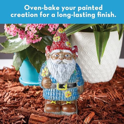 MindWare Paint Your Own Garden Stone Decor: Gnome - Includes Weather-Resistant Paint, Art Supplies, Rock and Paintbrush - Image 5
