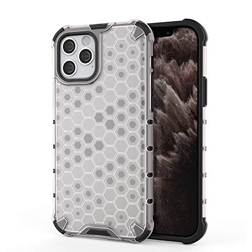 Image of Nik case Honeycomb Series Back Cover for iPhone for iPhone 12 / iPhone 12 Pro (6.1 inch) (Hard|TPU+Plastic|Clear)
