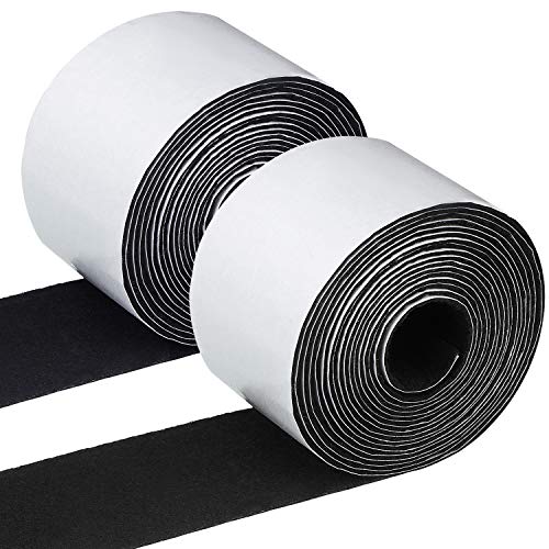2 Pack 1.96 Inch x 20 Feet Felt Strips with Adhesive Backing Black Felt Tapes Self Adhesive Pad Roll Furniture Pads for Easter Holiday DIY Chair Wall Protector by Outus - Used condition - US$6.33