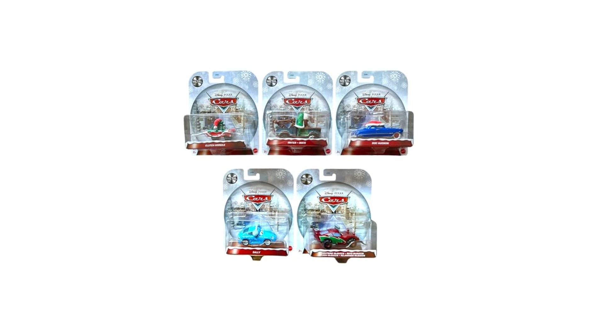 MATEL CARS3 ピストンカップ 5パック ミニカーセット クリスマス Amazon.com: Disney Pixar Cars Holiday Winter Series – 5 Die