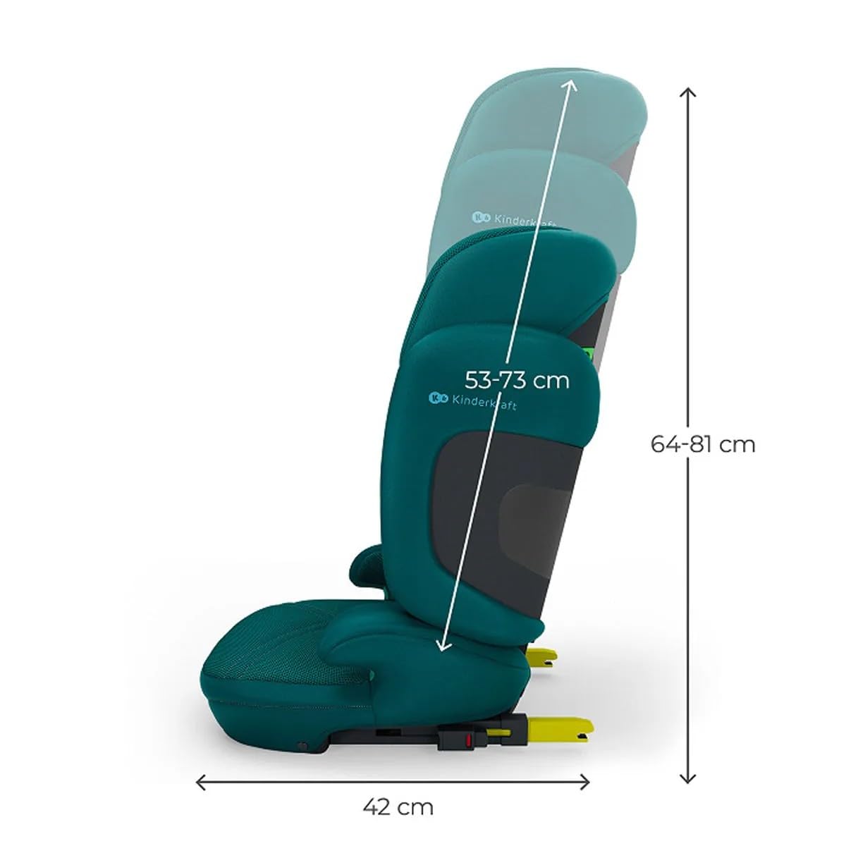 Kinderkraft Xpand 2 Pro Silla de Coche, Green, ISOFIX, 100-150 cm, 5.5 kg