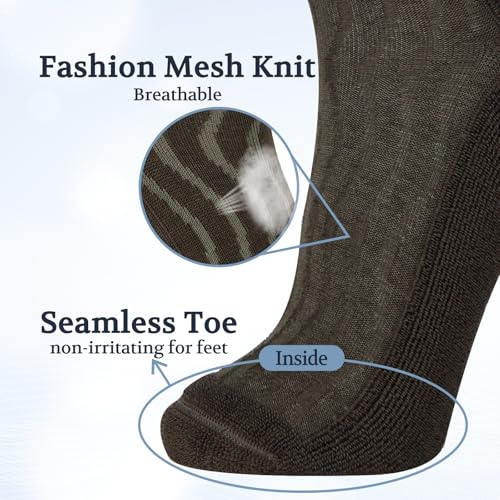 Image of +MD Bamboo Viscose Ankle Diabetic Socks for Men & Women, 6 Pairs, Soft Cushioned, Non-Binding Loose Top, Extra Wide