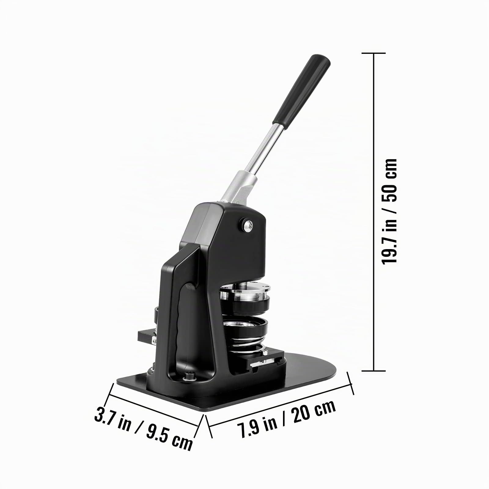 VEVOR Máquina para Hacer Botones de 32 mm y 58 mm Prensa para Chapas con 500 Kits de Botones con Libro Mágico y Cortador de Círculos Máquina para Hacer Chapas de Aluminio y ABS Kit de Personalización