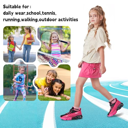 Image of JMFCHI Boys Girls Kids Sneakers Knitted Mesh Running Tennis Athletic Shoes