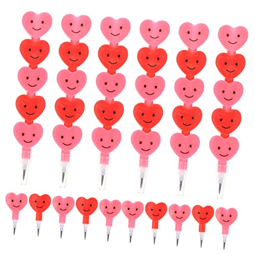 TEHAUX 12個子供用 笑顔鉛筆 削らないデザイン プレゼントやパーティー用になクリエイティブ文房具 カートゥーンスルで楽しい学びをサポート