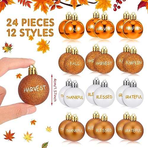 Jenaai-24-Pcs-Fall-Ornaments-Hanging-Thanksgiving-Tree-Decorations-Orange-White-Thankful-Ball-Tree-Ornaments-for-Autumn-Thanksgiving-Home-Decor Jenaai 24 Pcs Fall Ornaments Hanging Thanksgiving Tree Decorations Orange White Thankful Ball Tree Ornaments for Autumn Thanksgiving Home Decor