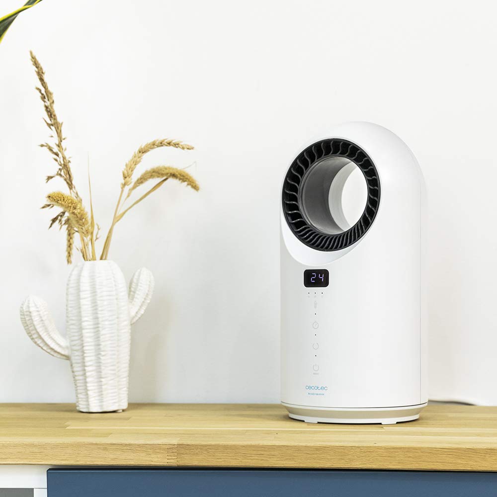 Cecotec Ready Warm 8200 senza lama riscaldatore a basso consumo potenza 1500 W, telecomando, display LED, touch control, 3 modalità, oscillazione 60º, timer, sistema di sicurezza triplo, 5370