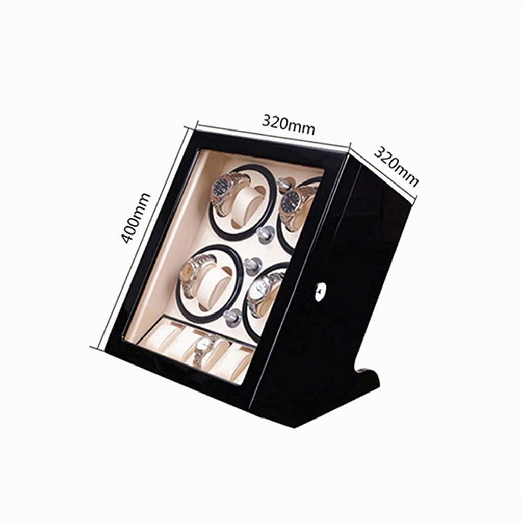 TEmkin Uhrenbeweger Superior 8+5 Ultra-leiser Motor Uhrenbeweger Box Luxus-Aufbewahrungskoffer aus Holz kann mit Uhren für Männer und Frauen verwendet Werden