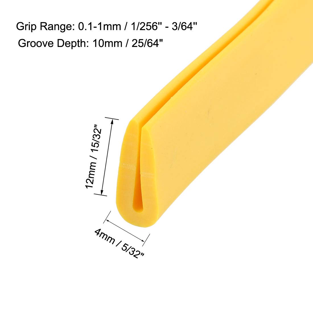 Sourcingmap - Bordo con guarnizione a U in PVC e plastica con canale a U, lunghezza 20 m