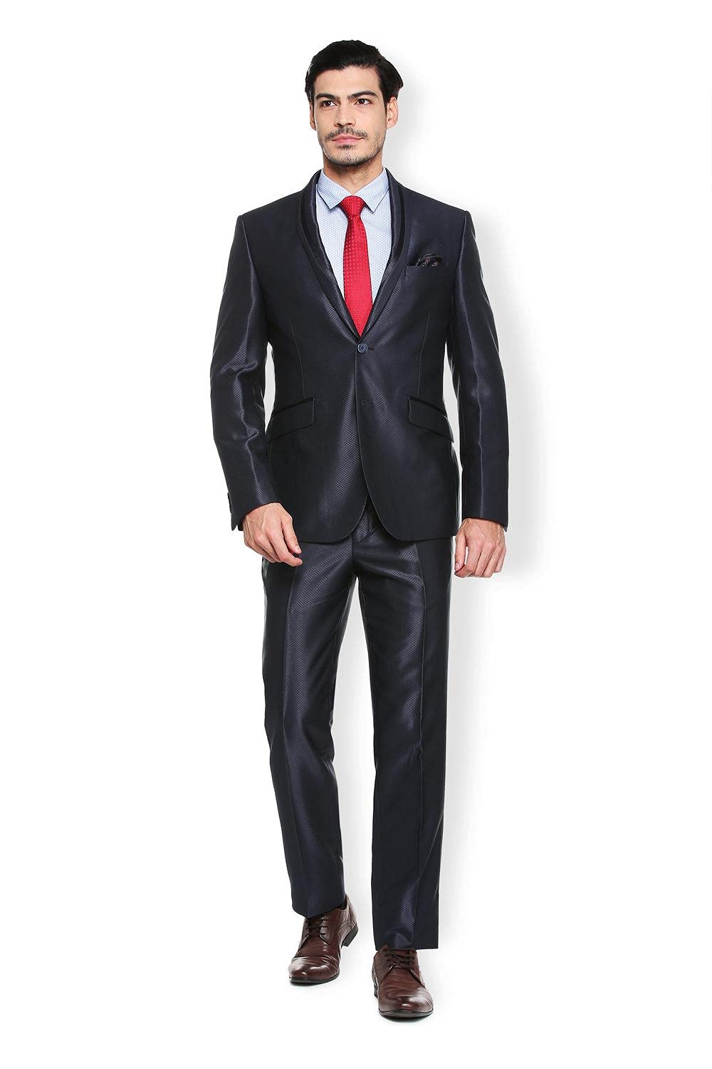 van heusen Men's Rayon Two Piece Suit-Dress Set (VDSUESLB529153_Blue_36)-picture-31