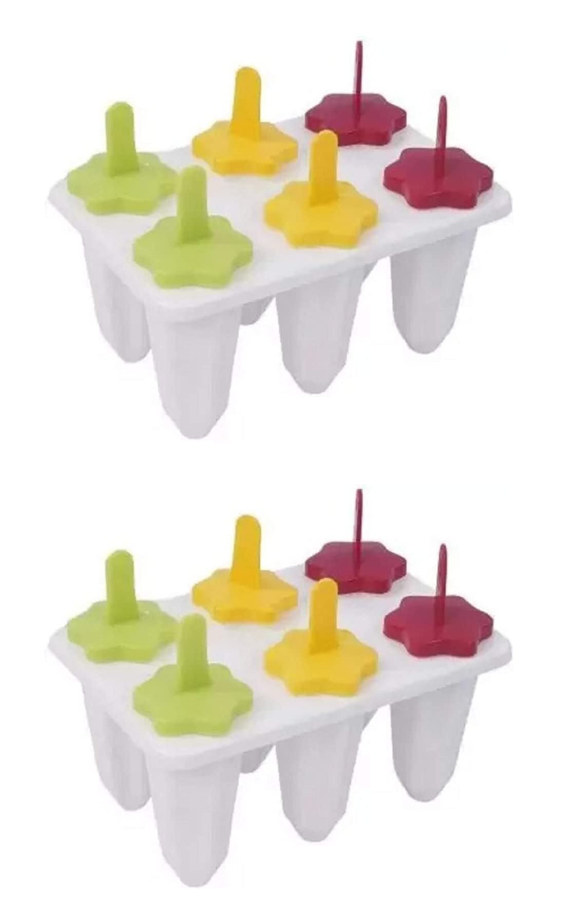 Puthak Manual Ice Cream Maker Plastic Ice Cream Candy Kulfi Maker Mould ice Stick Trays Multicolor Plastic Ice Cube Tray (Pack of 2)- PTHK-7054-image-33