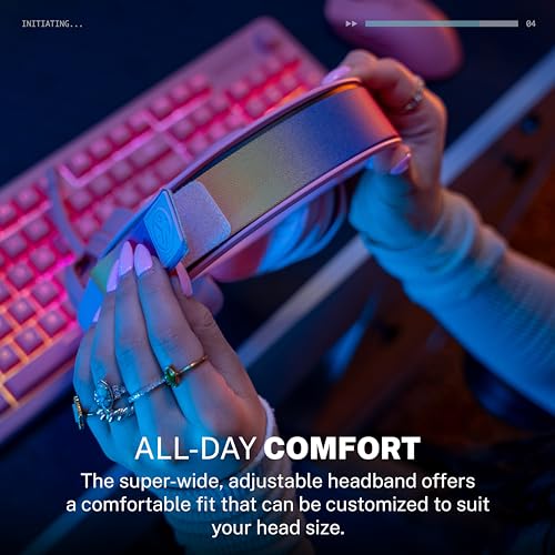 Image of JLab Nightfall Wireless Gaming Headset, Bluetooth 5.3, Pink