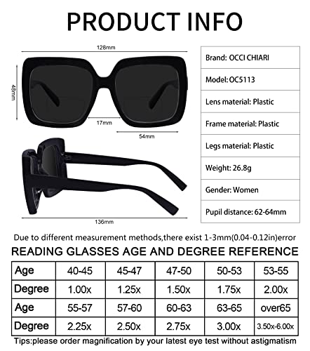 Image of OCCI CHIARI Stylish Reading Glasses Women's Readers Comfort Eyeglasses