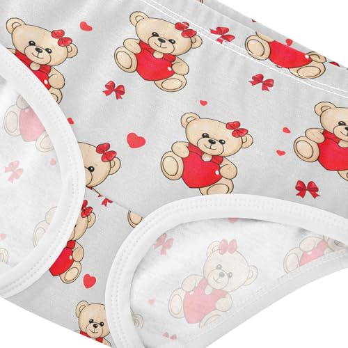 Cute Teddy Bears Red Hearts Toddler Girls's Underwear 2T 202c18104