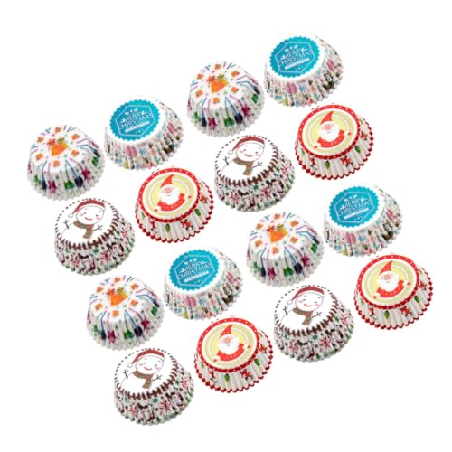 LIGIGWASH 400 Piezas Unidades de Moldes para Cupcakes con Diseño Navideño Resistentes al Aceite y Altas Temperaturas Perfectos para Fiestas Bodas y Celebraciones Familiares