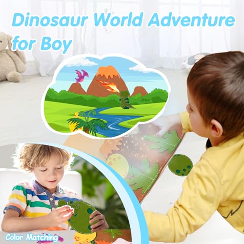 Image of Daily Life of Boys Busy Book for Toddlers,Montessori Busy Books,Preschool Felt Busy Quiet Book Learning Life Skills,House Pretend Play Dress UP Game,Montessori Toys for 3 4 5 Years Autism Sensory