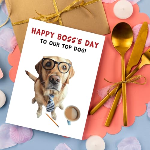 Cute Dog Boss Day Card, Funny Doggy Boss Day Card for Men Women, Boss Day Gifts, Happy Boss's Day Card, Thanks Card for Dog Lover Boss, Gift From Employees, Card For Boss Lady Boss - image 5