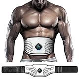 Tabbic ABS Stimulator, USB Rechargeable Portable Fitness Workout Equipment without Gel Pads for Men Woman, Arm, Leg, Home Office, The Latest Model 12 Modes, 20 Levels of Intensity