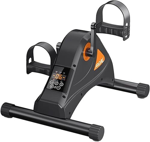 Ejercitador de pedales, mini bicicleta estática para piernas y brazos, ejercicio de ciclismo portátil con pantalla LCD