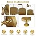 5 Pcs Gold Metal Cake Stand Sets for Birthday, Cakes and Cupcakes Stand for Wedding, Golden Dessert Table Display Set for Party, Desserts Stand with Gold Trays for Candy Bar Baby Shower