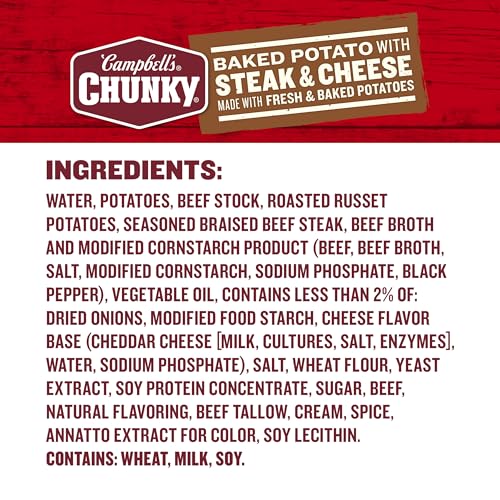 Image of Campbell's Chunky Baked Potato with Steak & Cheese Soup, 18.8 Oz (3 Pack)