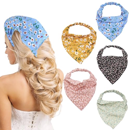 KEYRI 5 PCS Head Kerchief Headband