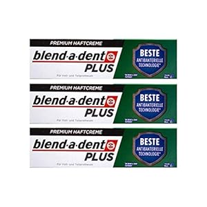 3x Blend a dent Plus Premium zelfklevende crème DUO bescherming mint 40g