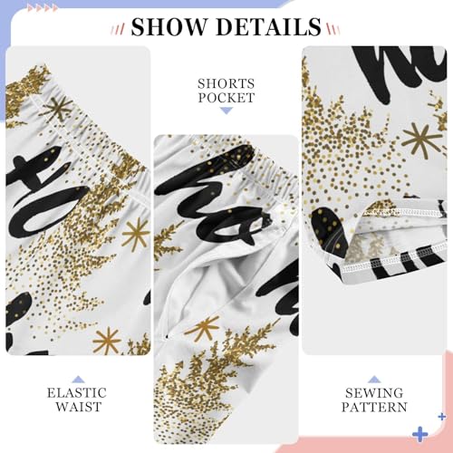 ZZXXB Christmas Tree Santa Laugh Boys Long Pants Soft Trousers Elastic Waist Kids Lounge Bottoms with Pockets S-XL4