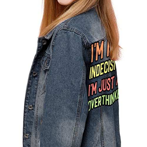 Overthinker Kids' Denim Jacket - Funny Sayings Jean Jacket - Quotes Denim Jacket for Kids2