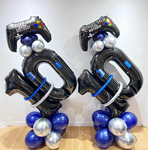 4 Pack Gamer Party Balloons Helium Foil Mylar Video Game On Balloons Video Game Controller Balloons For Boys Game Themed Party Birthday Decorations Supplies 23.6 X 15.7 Inch #TOP3