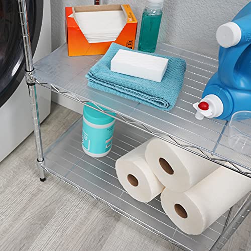 Con-Tact Brand Elegant And Textured, Non-Adhesive And Durable Shelf And Drawer Liner, 20" X 5', Clear Diamonds #TOP4