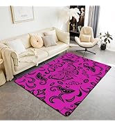 【新品未使用】GAKKIN／HANABATSU／RUG／BLACK Amazon.com: Erosebridal Gothic Death Moth Area Rug 3x5 Hot Pink