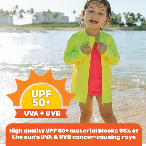 Image of SwimZip UPF 50+ Long Sleeve Rash Guard for Boys' and Girls' - Baby, Toddler, Kids