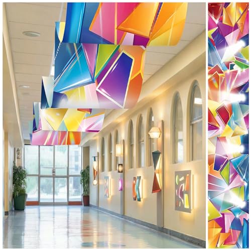 Feifeiya 3 Pcs 36 ft Illumination Station Ceiling Decorations 2026 Glow VBS Decorations Colorful Disco Party Decoration for Church Vacation Bible School Christian Party Decoration