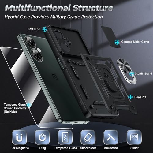 Coque OnePlus Nord-N30 5G antichoc de qualité militaire avec anneau magnétique - 2